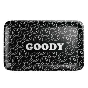 Goody Glass Pattern Face Black Rolling Tray - Medium