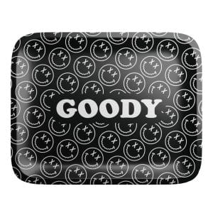 Goody Glass Pattern Face Black Rolling Tray - Small