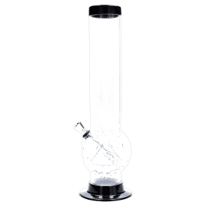 JM Plastics Evil Eye Pyramid Bubble Base Acrylic Water Pipe - 12 in.