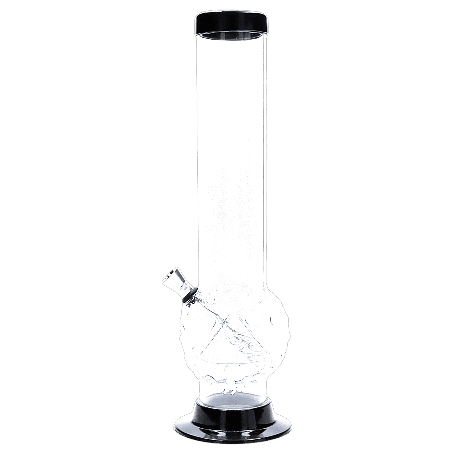 JM Plastics Evil Eye Pyramid Bubble Base Acrylic Water Pipe - 12 in.