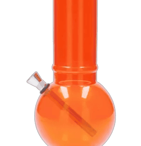 JM Plastics Large Bubble Base Acrylic Water Pipe - 12 in. - Orange