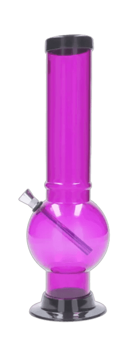 JM Plastics Large Bubble Base Acrylic Water Pipe - 12 in. - Purple