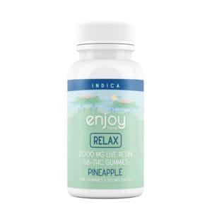 Live Resin Relaxation Delta 8 THC Gummies (Indica-Infused Pineapple) - 2000 mg Total (50 mg Each / 40 Gummies)