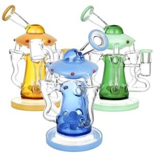 Pulsar Friendly Visitors Recycler Dab Rig - 7.5"/14mm F/Colors Vary - Assorted