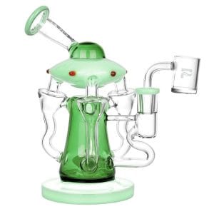 Pulsar Friendly Visitors Recycler Dab Rig - 7.5"/14mm F/Colors Vary - Green