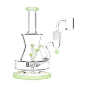 Pulsar Shadow Lurking Shrooms Dab Rig | 7.25" | 14mm F - Green