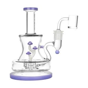 Pulsar Shadow Lurking Shrooms Dab Rig | 7.25" | 14mm F - Purple