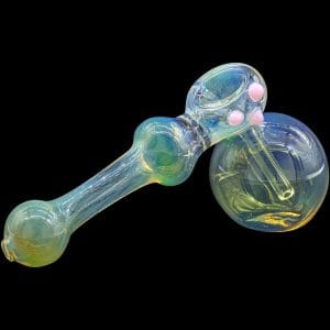 "Silver Hammer" Fumed Hammer Bubbler Pipe (Various Colors) - Pink Cadillac