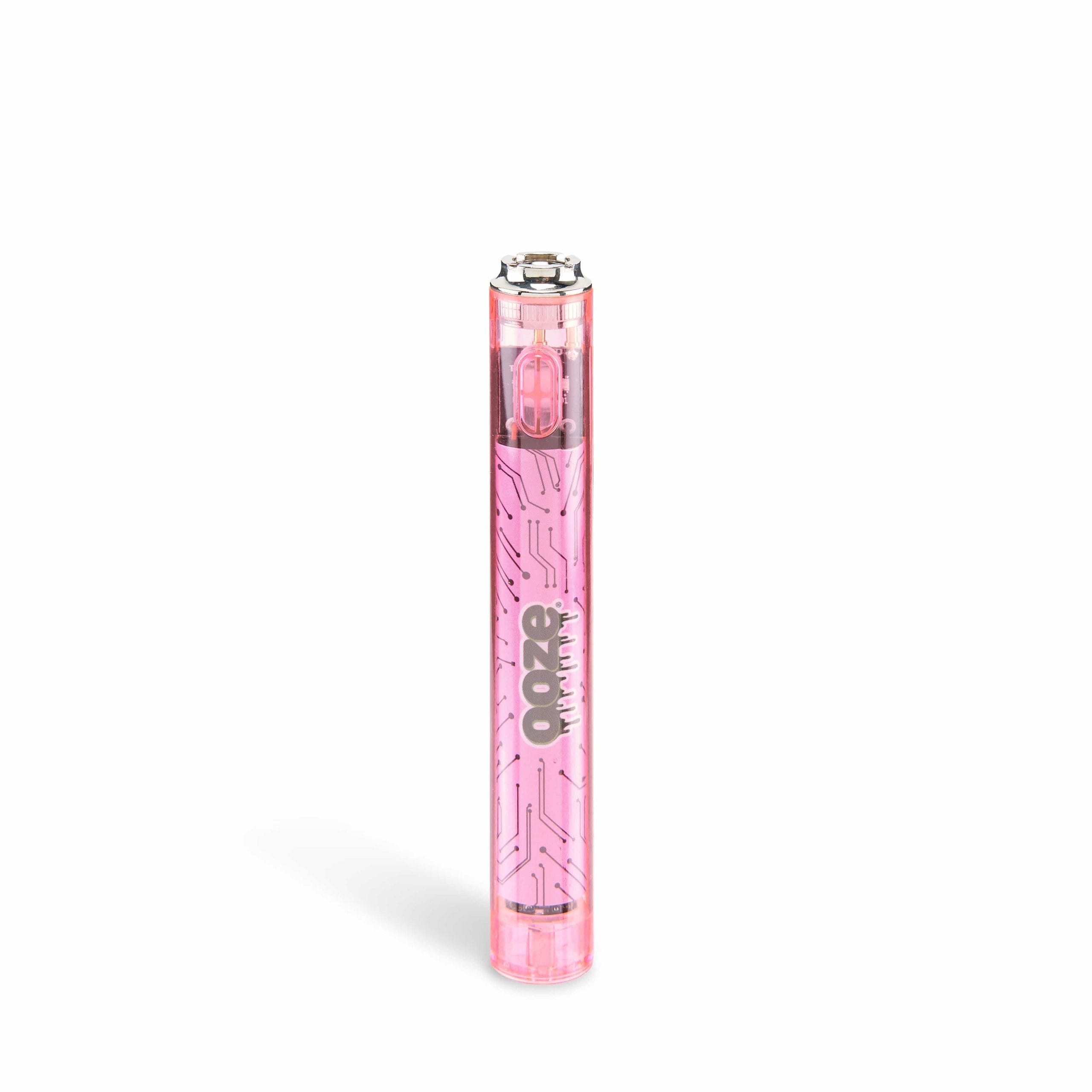 Slim Clear Series Transparent 510 Vape Battery - Atomic Pink