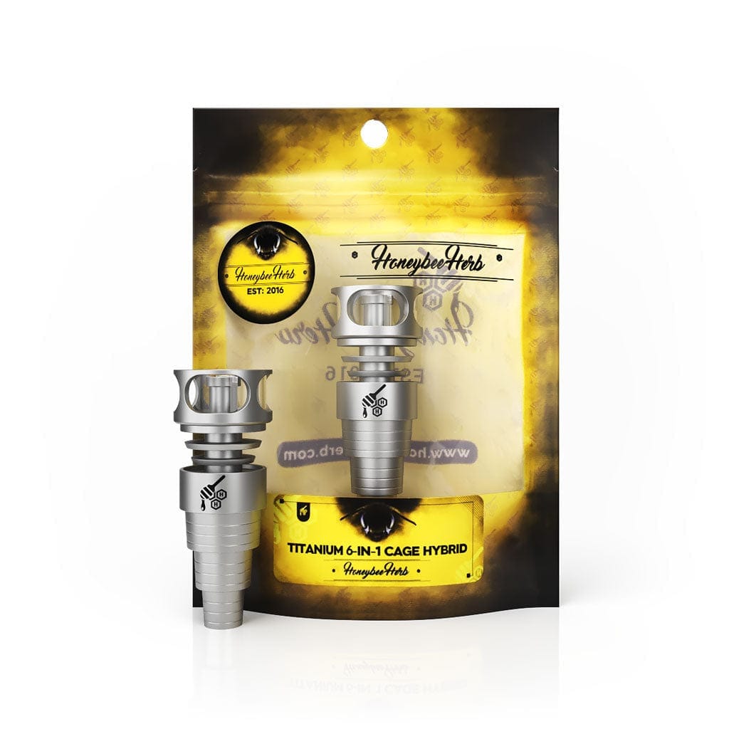 TItanium 6 in 1 Cage Hybrid Dab Nail - Silver