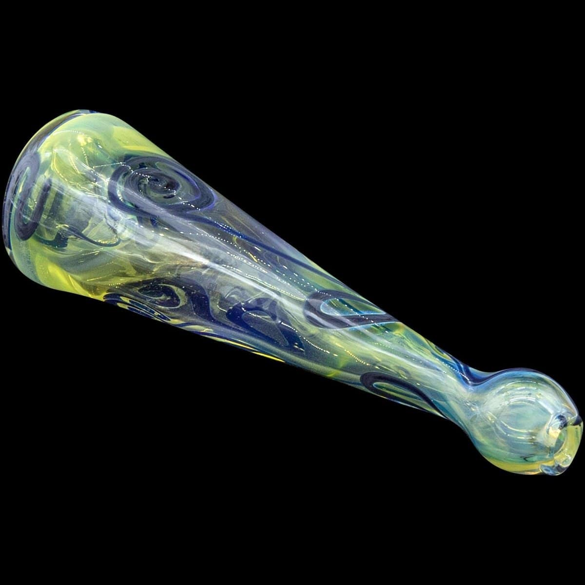 "Warrior Piper" Inside-Out Funnel Chillum Herb Pipe - Blue