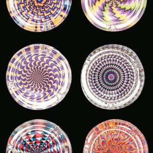 6pc Display Striko Glass Ashtrays