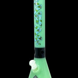 AFM Glass Green Alien Glass Beaker Bong