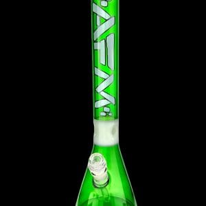 AFM Glass Pulsar Color Glass Beaker Bong - Forest Green/ Ivory