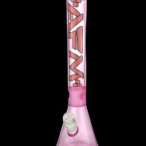 AFM Glass Pulsar Double Pink Glass Beaker Bong