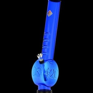 Acrylic 420 Puck Base Layback Bong - Raised Grip