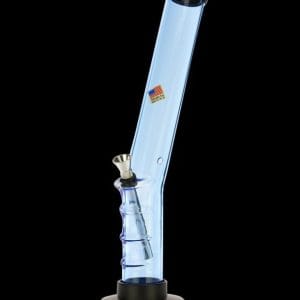Acrylic Bubble Grip Bong with Bent Tube - Ice Blue