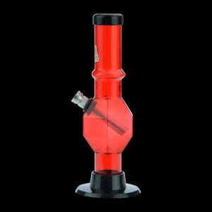 Acrylic Straight Tube Bubble Base Mini Bong with Maria