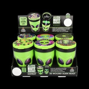 Alien Butt Bucket LED Ashtray - Bulk 6 Pack