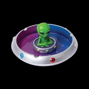 Alien in Flying Saucer Ashtray