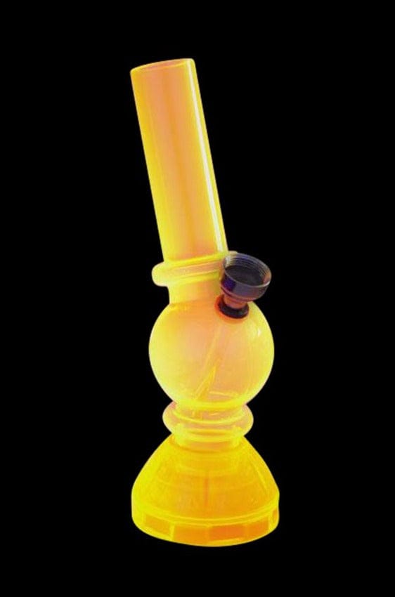 Angled Mini Acrylic Water Pipe with Grinder Base