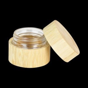 Bamboo Encased Childproof Glass Storage Jar