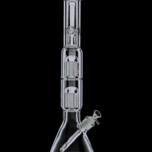 Beaker Base Ice Bong with Double Tree Perc