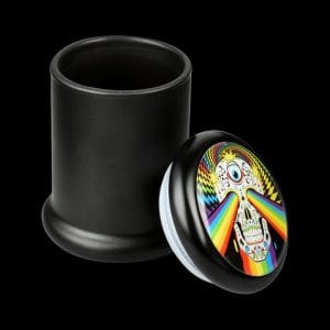 Black Glass Stash Jar - Bulk 6 Pack