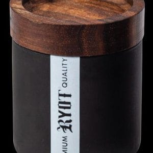 Black Glass Storage Jar - Black