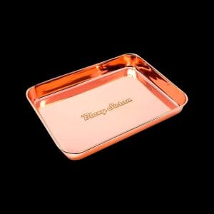 Blazy Susan Stainless Steel Rolling Tray - Rose Gold