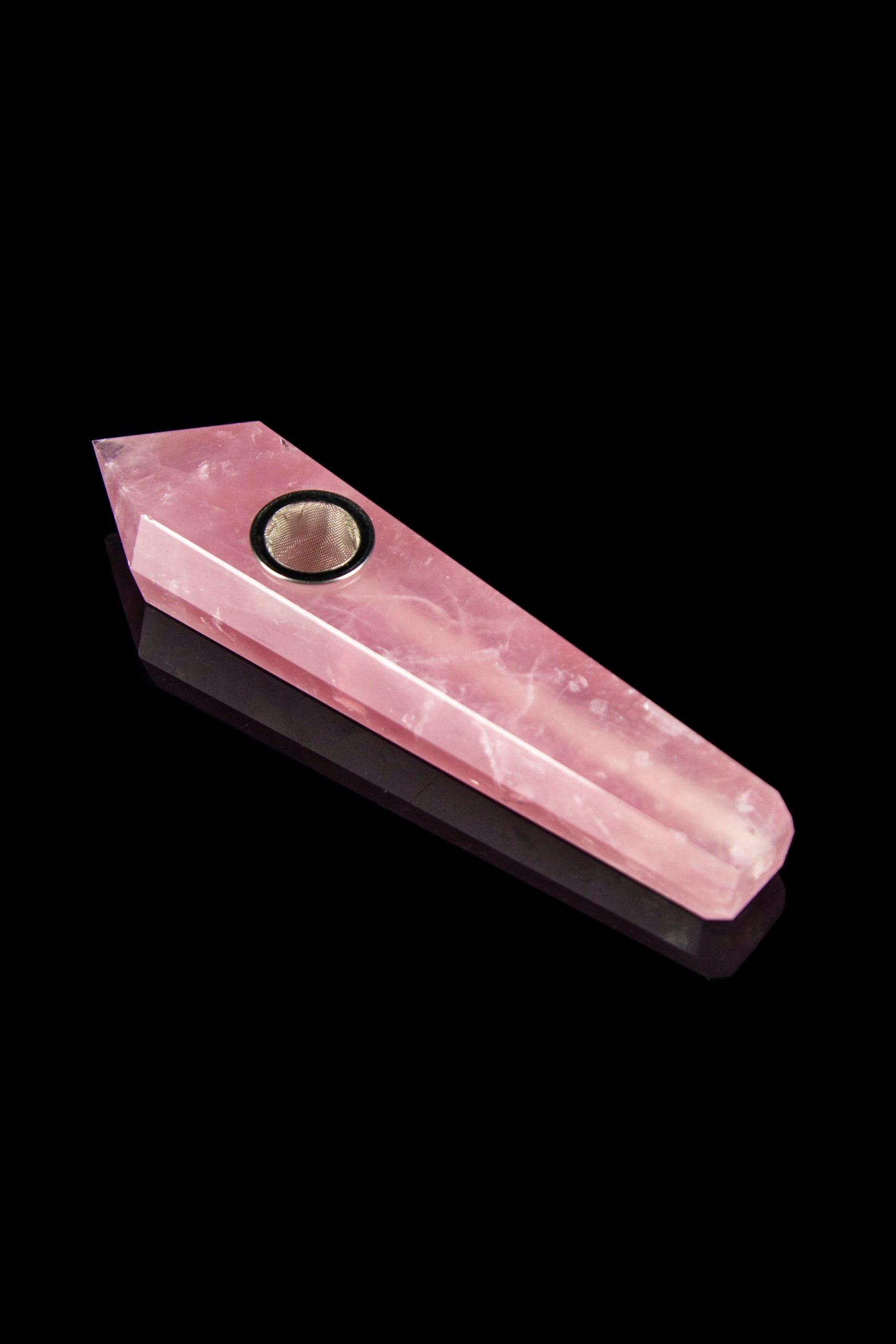 Blunt Babe Trays Rose Quartz Crystal Gemstone Hand Pipe