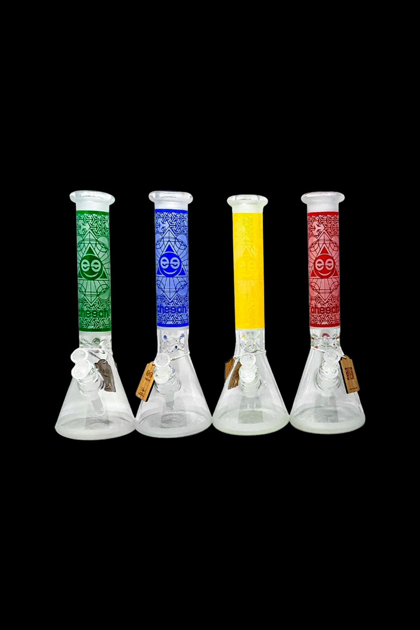 Cheech Glass Blasted Cheech Pattern Beaker Bong