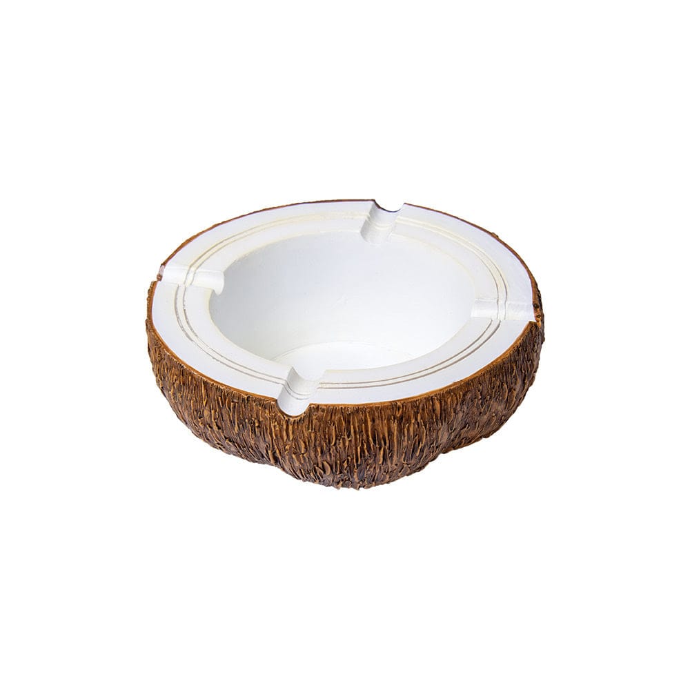 Coconut Shaped Polyresin Ashtray - 6""