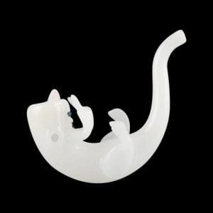 Curled Cat Hand Pipe