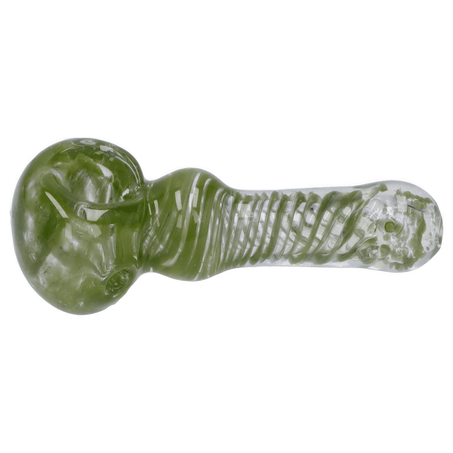 DHC 3-inch Glass Swirl with Fume Hand Pipe - Green