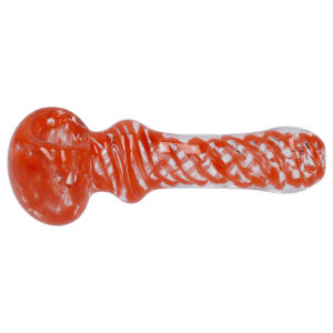 DHC 3-inch Glass Swirl with Fume Hand Pipe - Orange