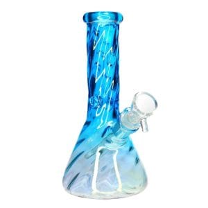 DHC Twisted Beaker Water Pipe - 8 in. - Blue