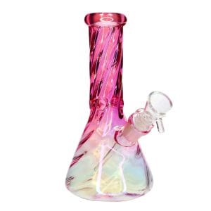 DHC Twisted Beaker Water Pipe - 8 in. - Rosey