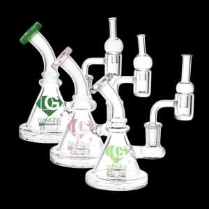 Diamond Glass Mini Coil Dab Rig