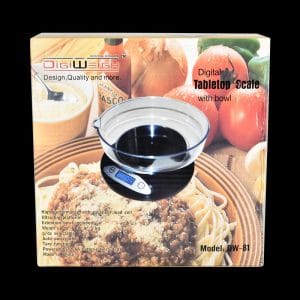 DigiWeigh Table Top Kitchen Scale with Bowl