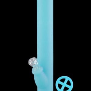 Durable Silicone Straight Tube Bong with Glass Bowl