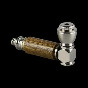 Exotic Wood & Stainless Steel Hand Pipe