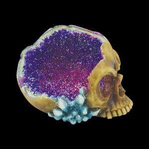 Fujima Geode Skull Polyresin Ashtray