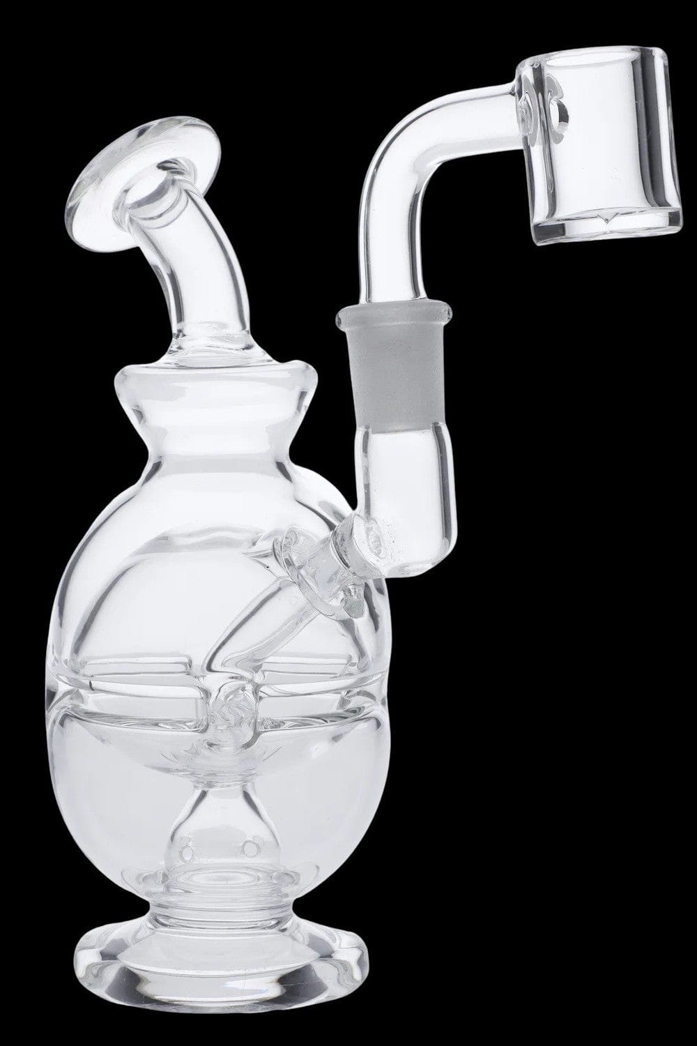 Glass Bubbler Pipe w/10mm Male Quartz Banger