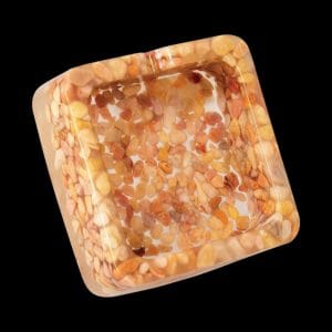 Glow Acrylic And Stone Ashtray -Bulk 6 Pack