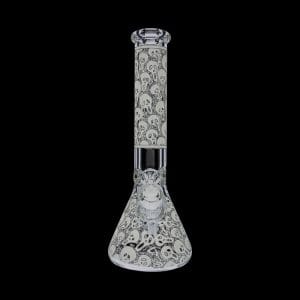 Glow in the Dark Beaker Ice Bong - Spooky Faces