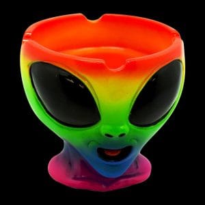 Happy Dayz Rainbow Alien Head Ashtray