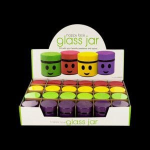 Happy Face Storage Jar - Bulk 24 Pack