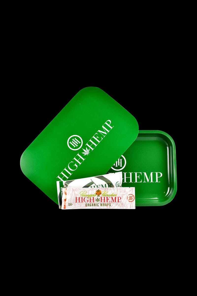 High Hemp Rolling Tray & Magnetic Lid Combo Set