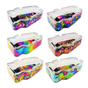 Lava Lamp Glass Ashtray - 6 Pack